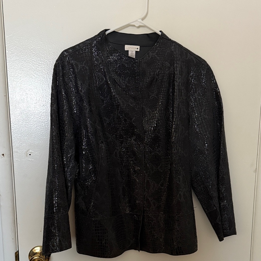 Chico's Shimmering Black Jacket